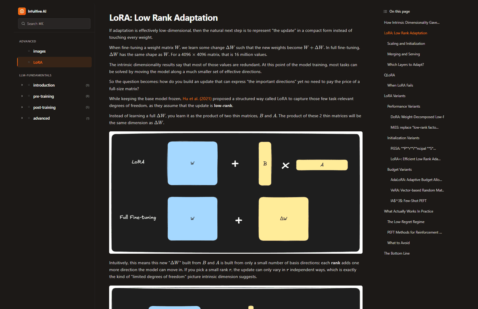 Learning materials preview showing course content and explanations